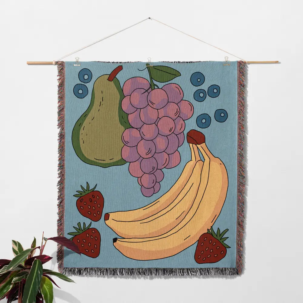 Fresh Fruit Personalized Woven Blanket