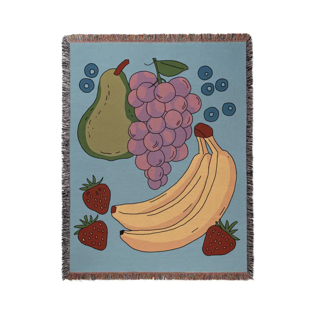 Fresh Fruit Personalized Woven Blanket