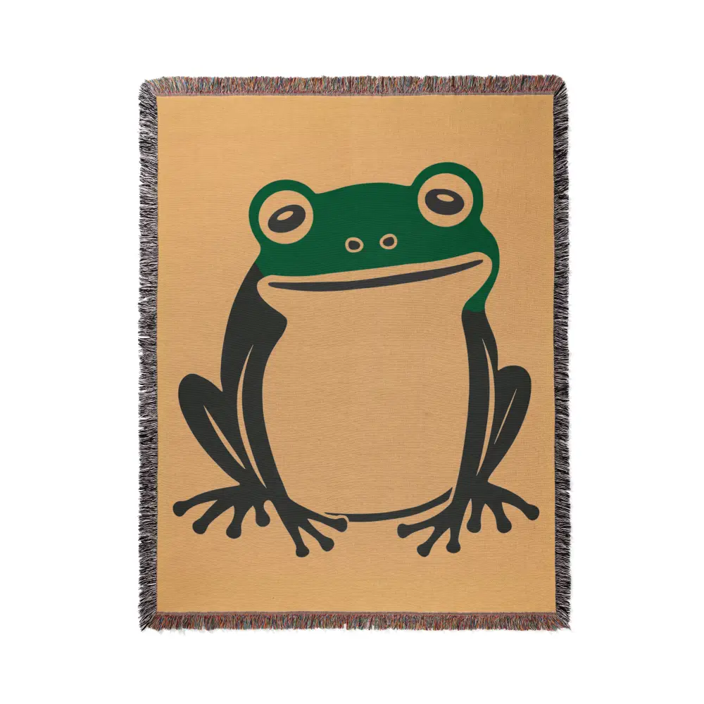 Frog Personalized Woven Blanket - Home Decor