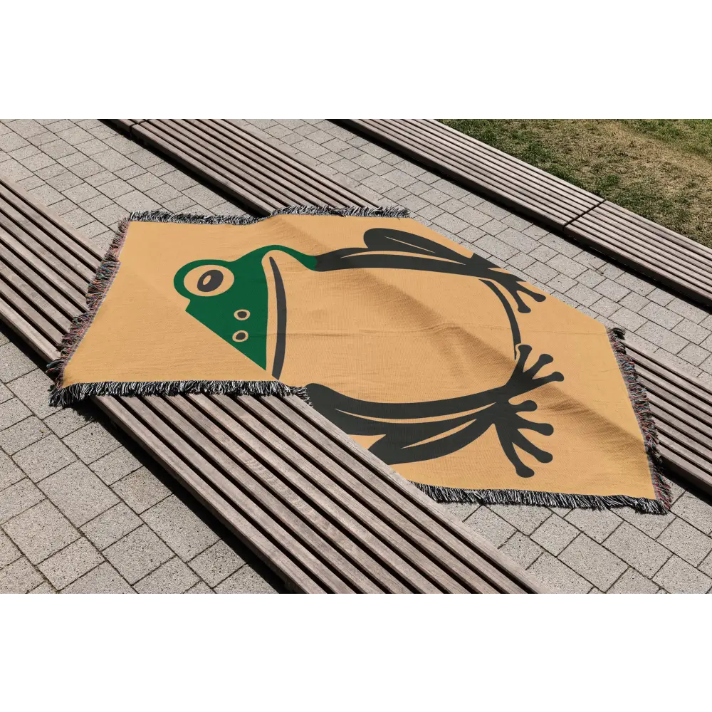 Frog Personalized Woven Blanket - Home Decor