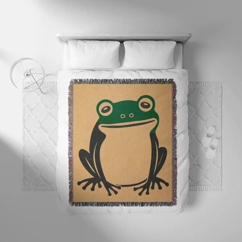 Frog Personalized Woven Blanket - Home Decor