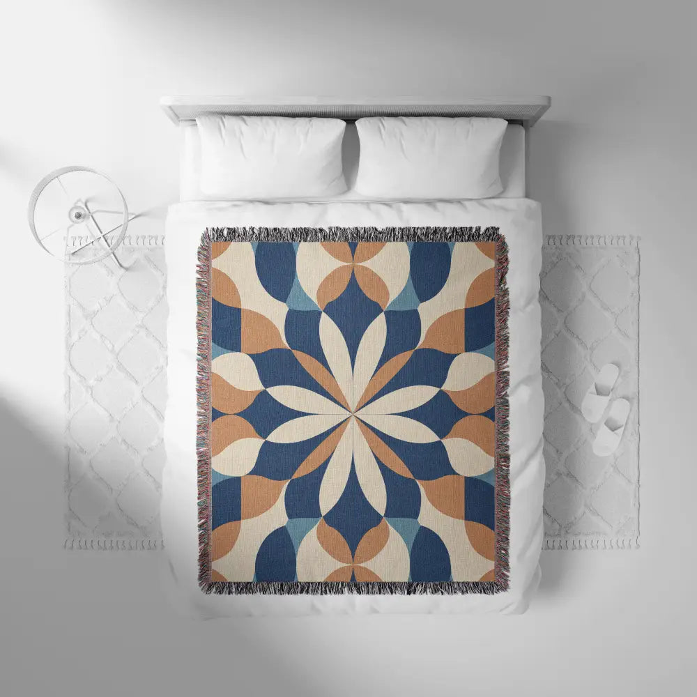 Geometric Circles Personalized Woven Blanket