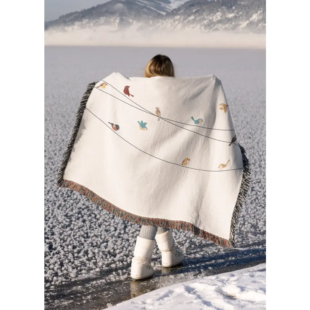 Group of Birds Personalized Woven Blanket