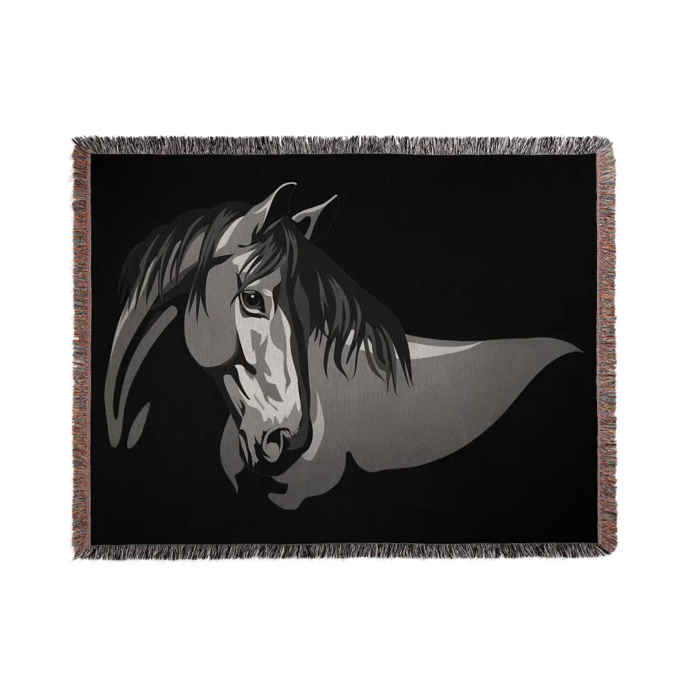 Horse Personalized Woven Blanket