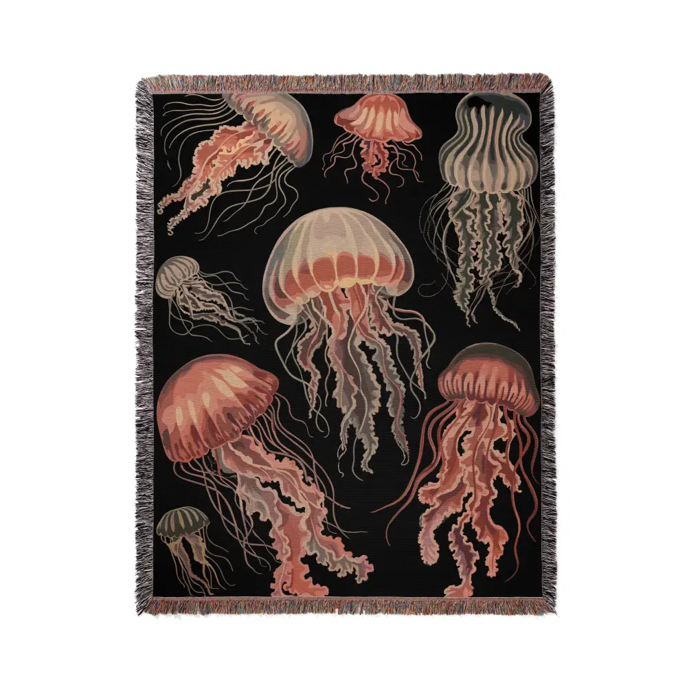 Jellyfish Personalized Woven Blanket