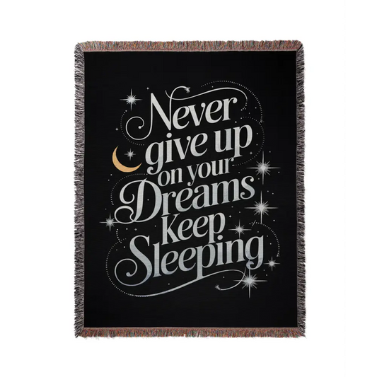 Keep Sleeping Personalized Woven Blanket