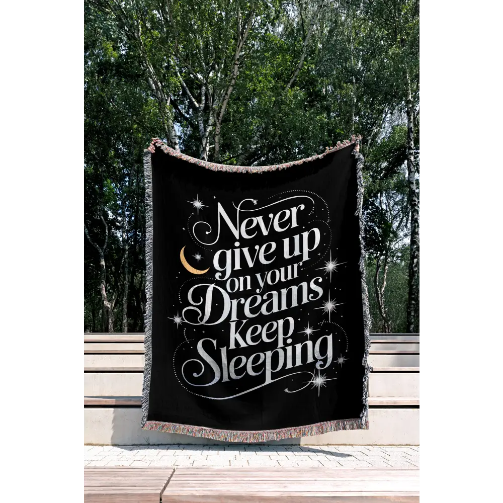 Keep Sleeping Personalized Woven Blanket