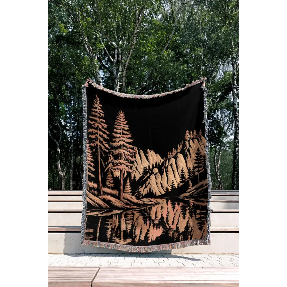 Lake View Personalized Woven Blanket