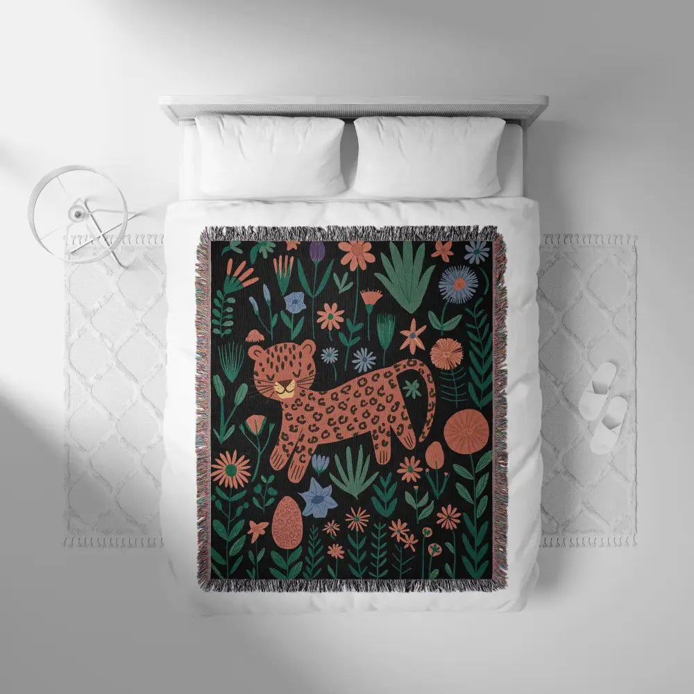 Leopard Personalized Woven Blanket