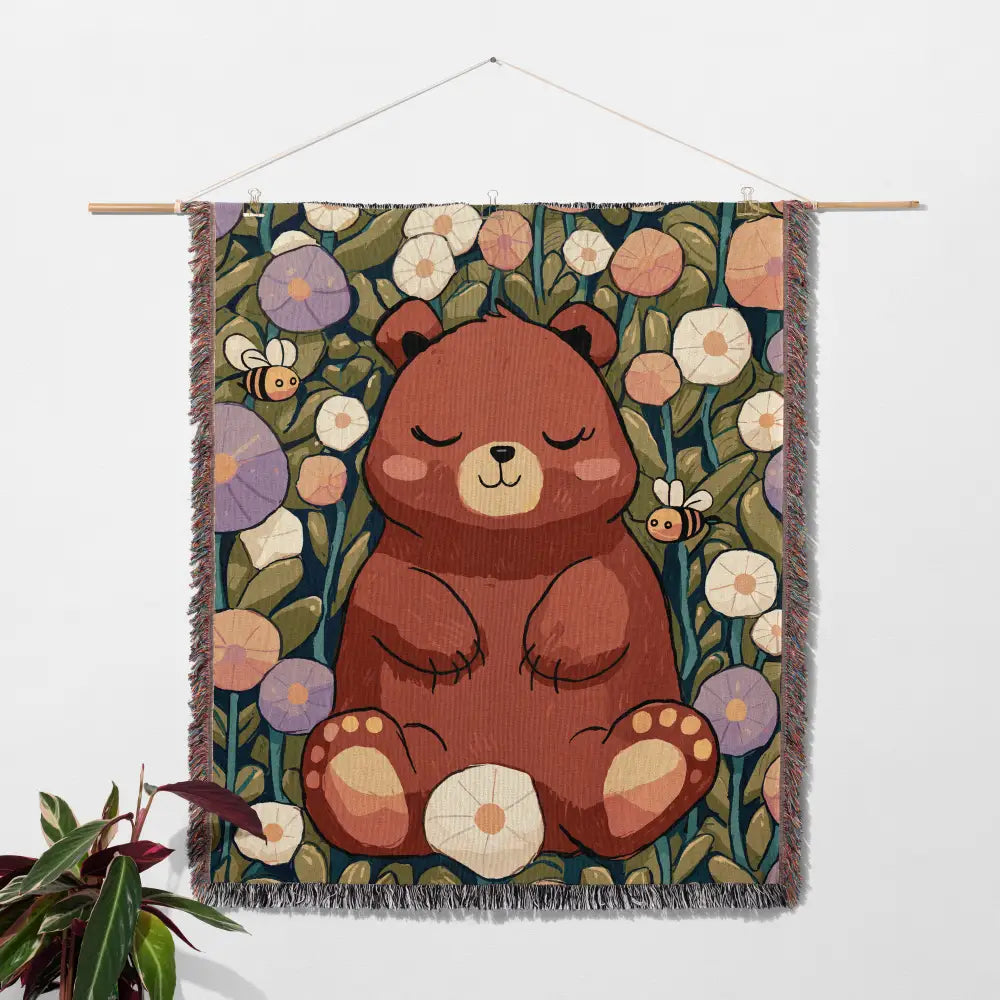 Little Bear Personalized Woven Blanket