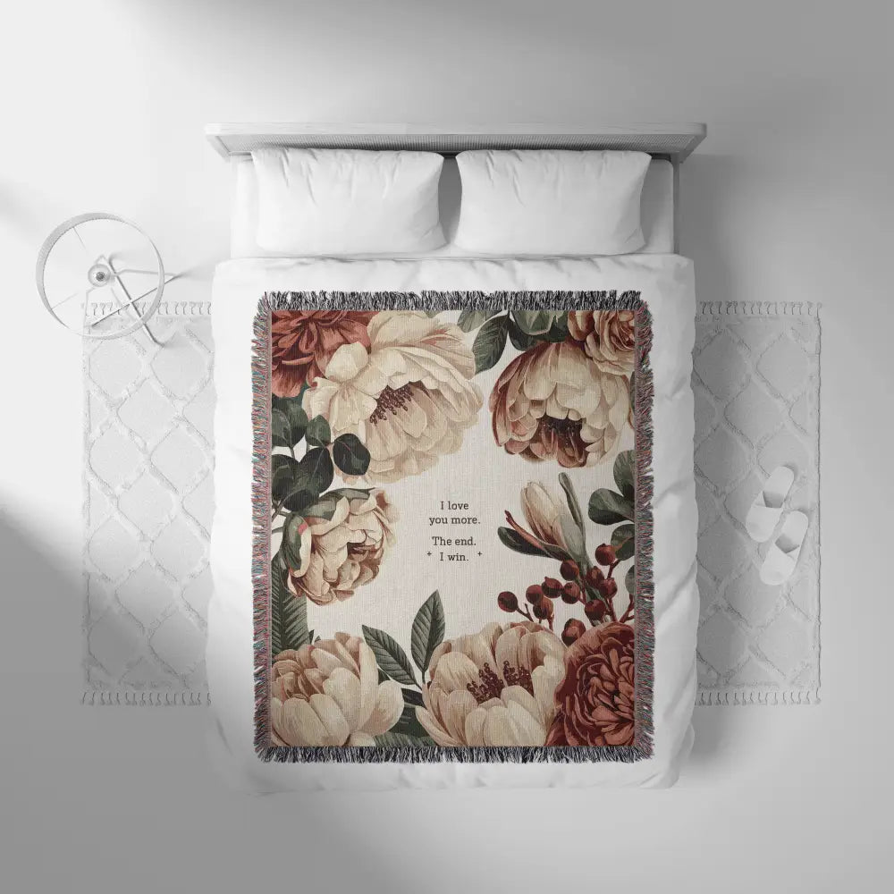 Love You More Personalized Woven Blanket