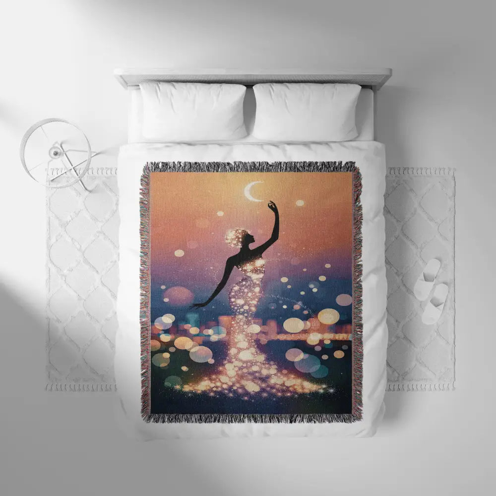 Luminous Woman Personalized Woven Blanket