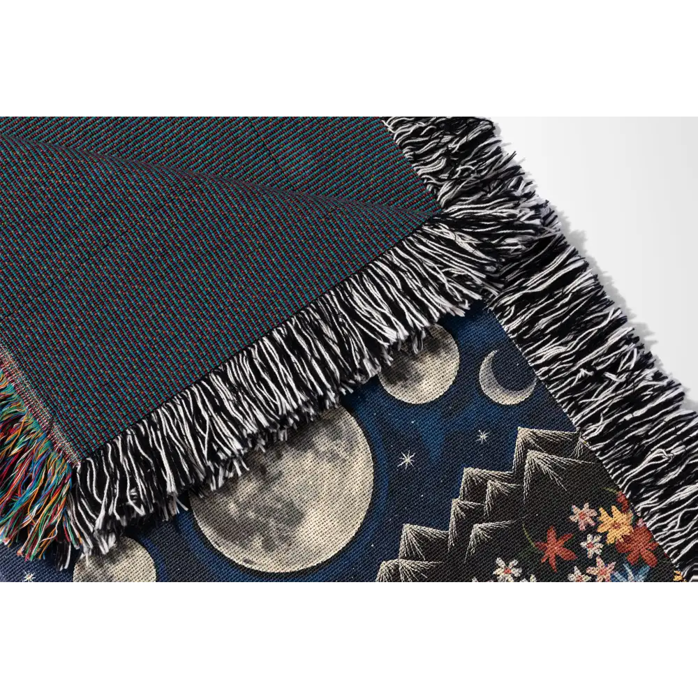 Moon Phases Personalized Woven Blanket