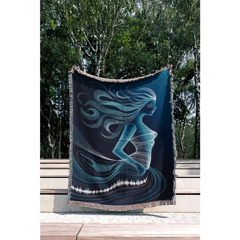 Oscilloscope Waveforms Personalized Woven Blanket