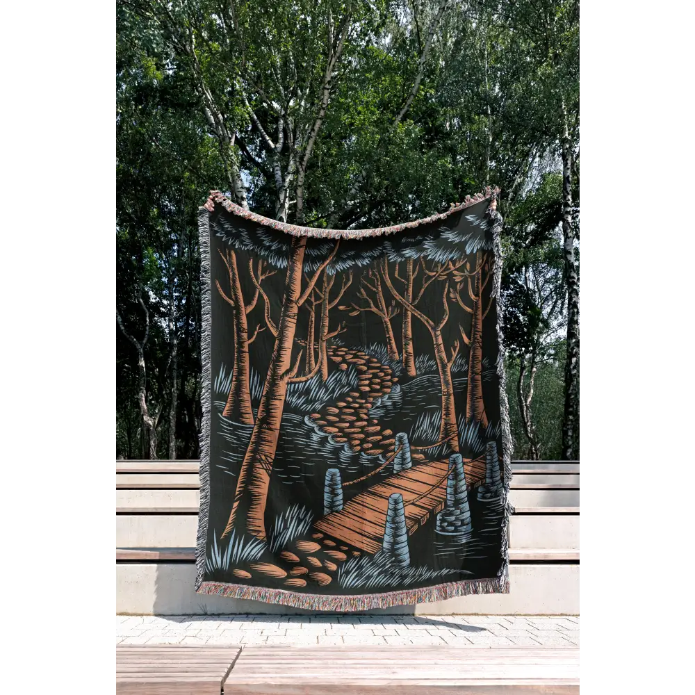 Path Personalized Woven Blanket