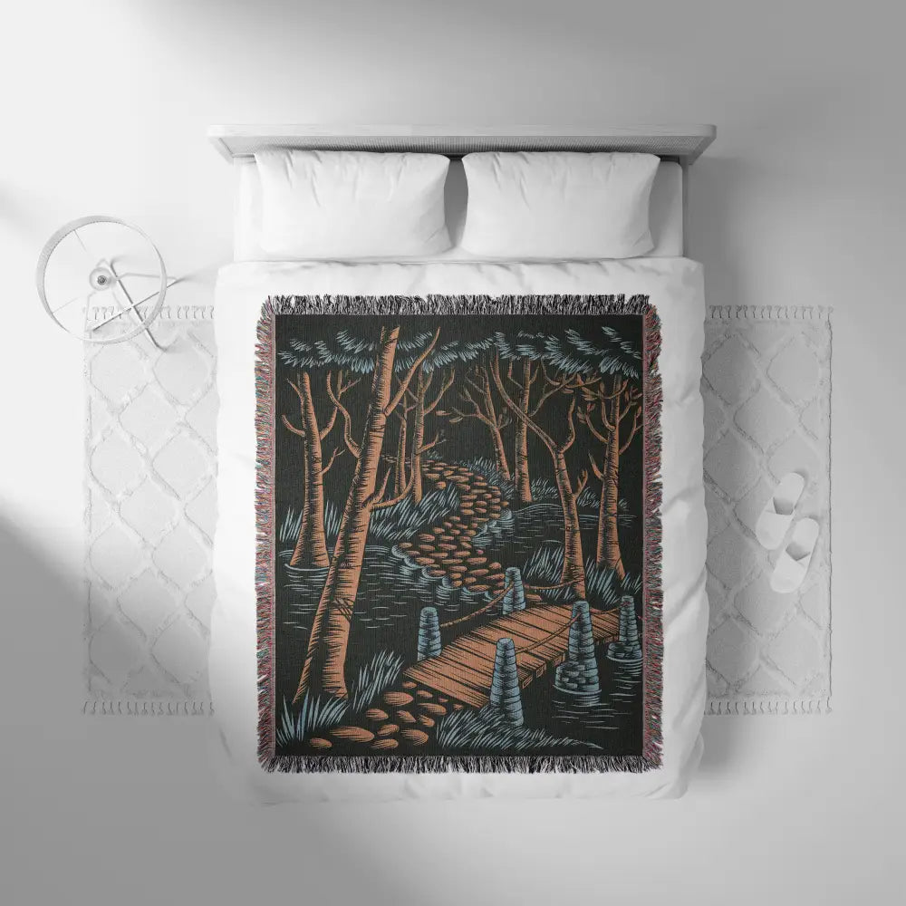 Path Personalized Woven Blanket