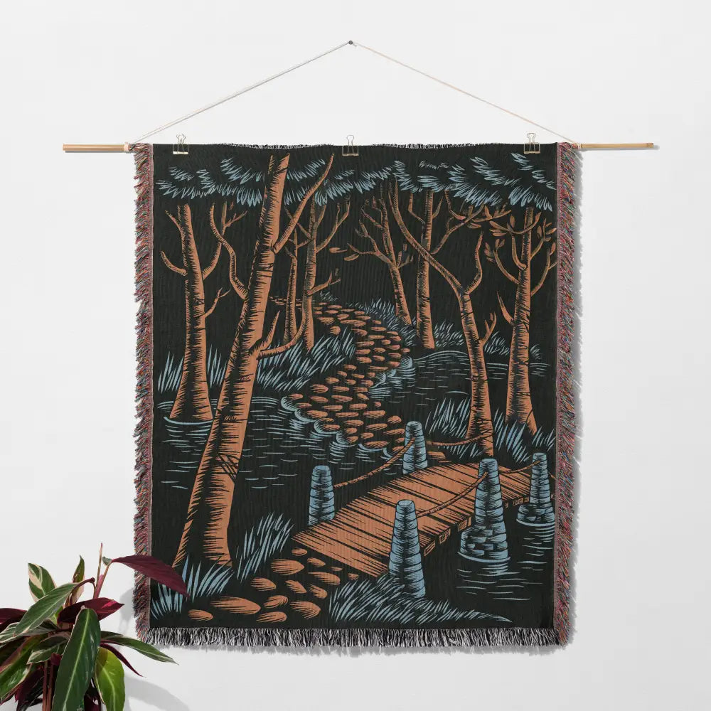 Path Personalized Woven Blanket