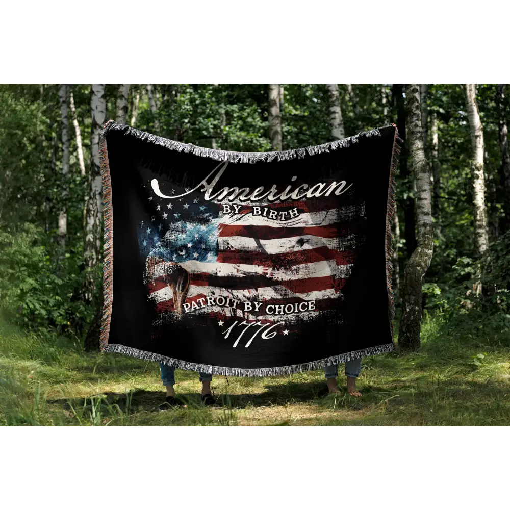 Patriot by Choice Personalized Woven Blanket