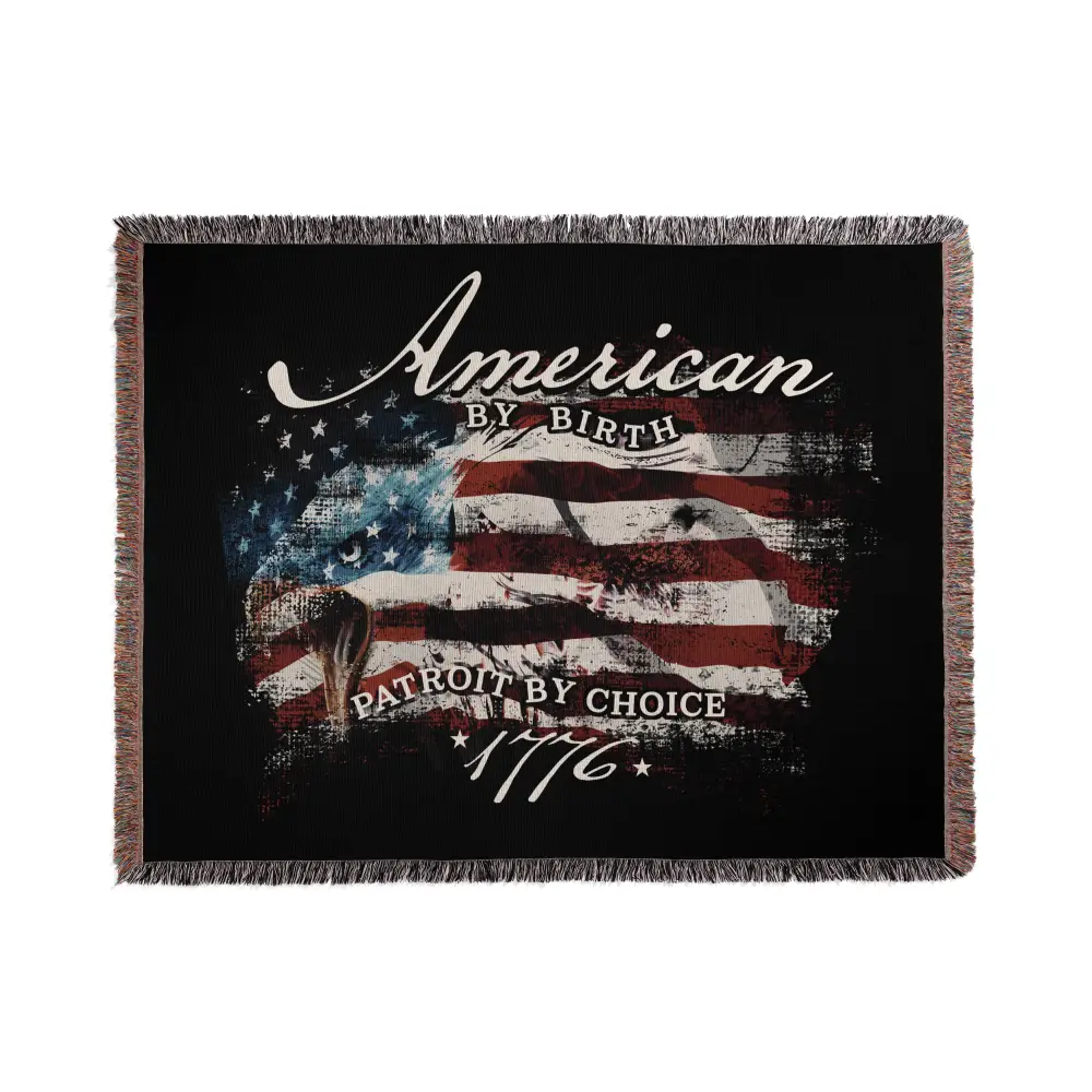 Patriot by Choice Personalized Woven Blanket