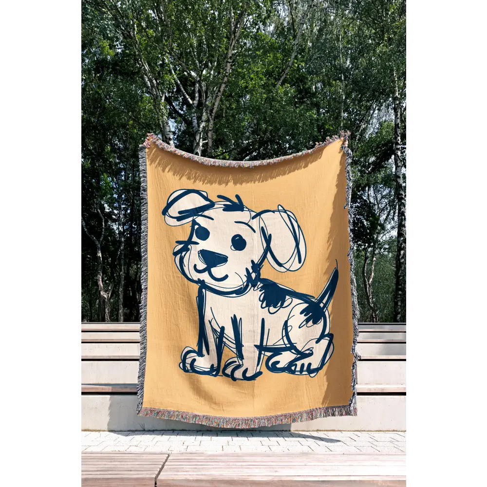 Puppy Love Personalized Woven Blanket