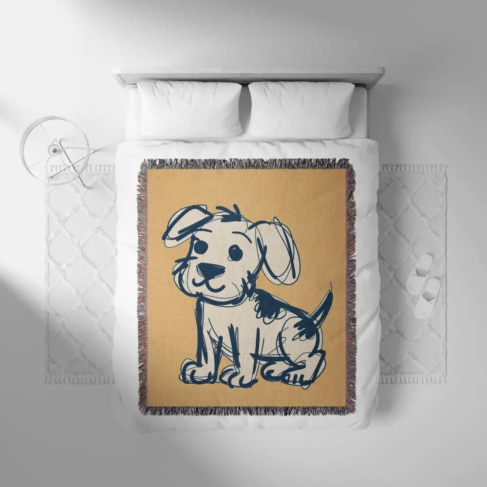 Puppy Love Personalized Woven Blanket