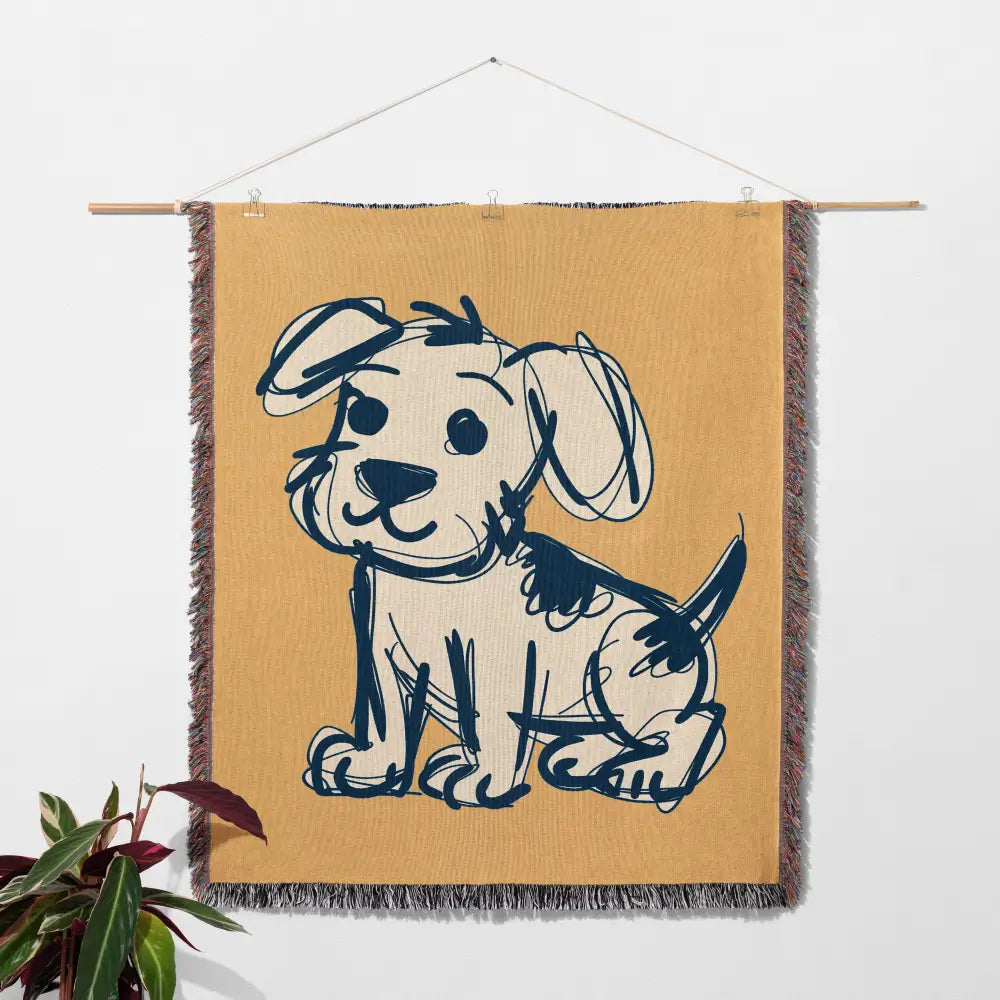 Puppy Love Personalized Woven Blanket