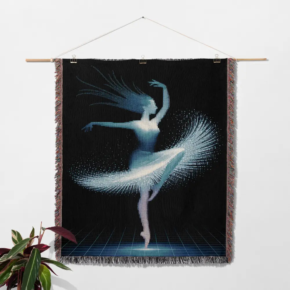 Quantum Dancer Personalized Woven Blanket