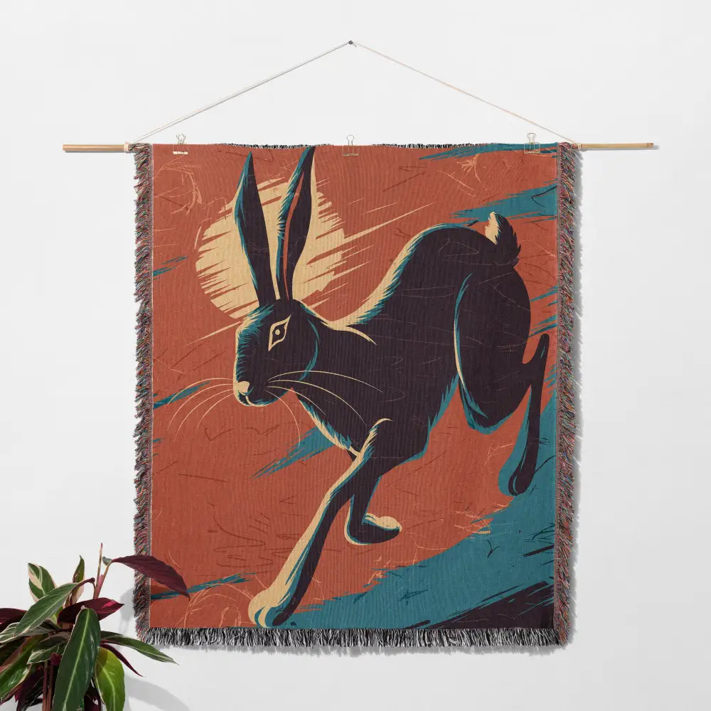 Rabbit Personalized Woven Blanket