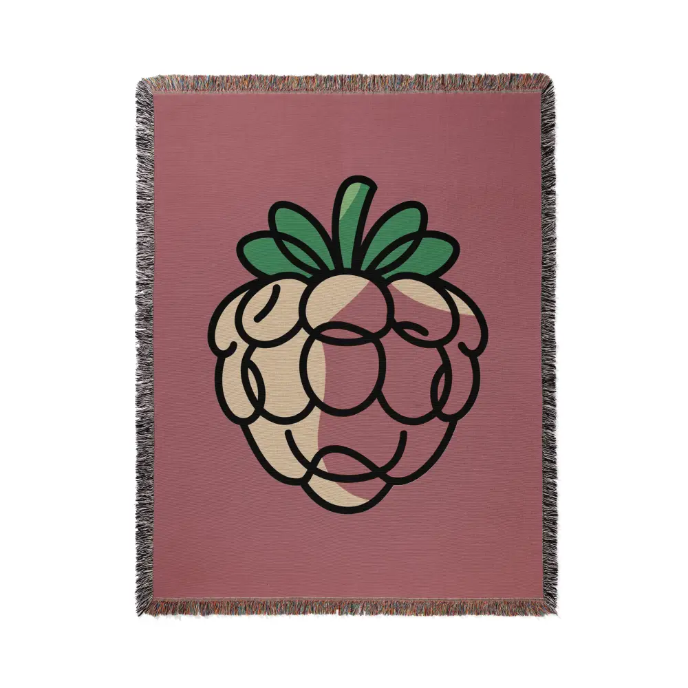 Raspberry Personalized Woven Blanket