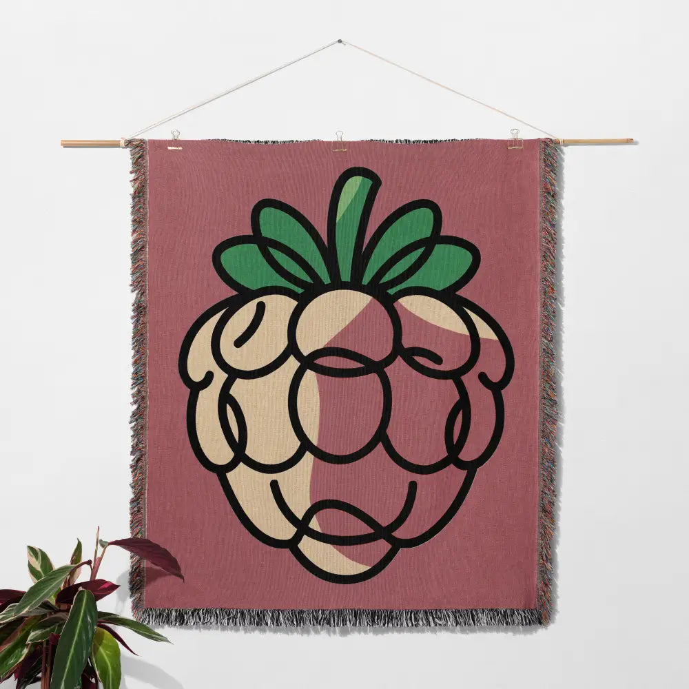 Raspberry Personalized Woven Blanket