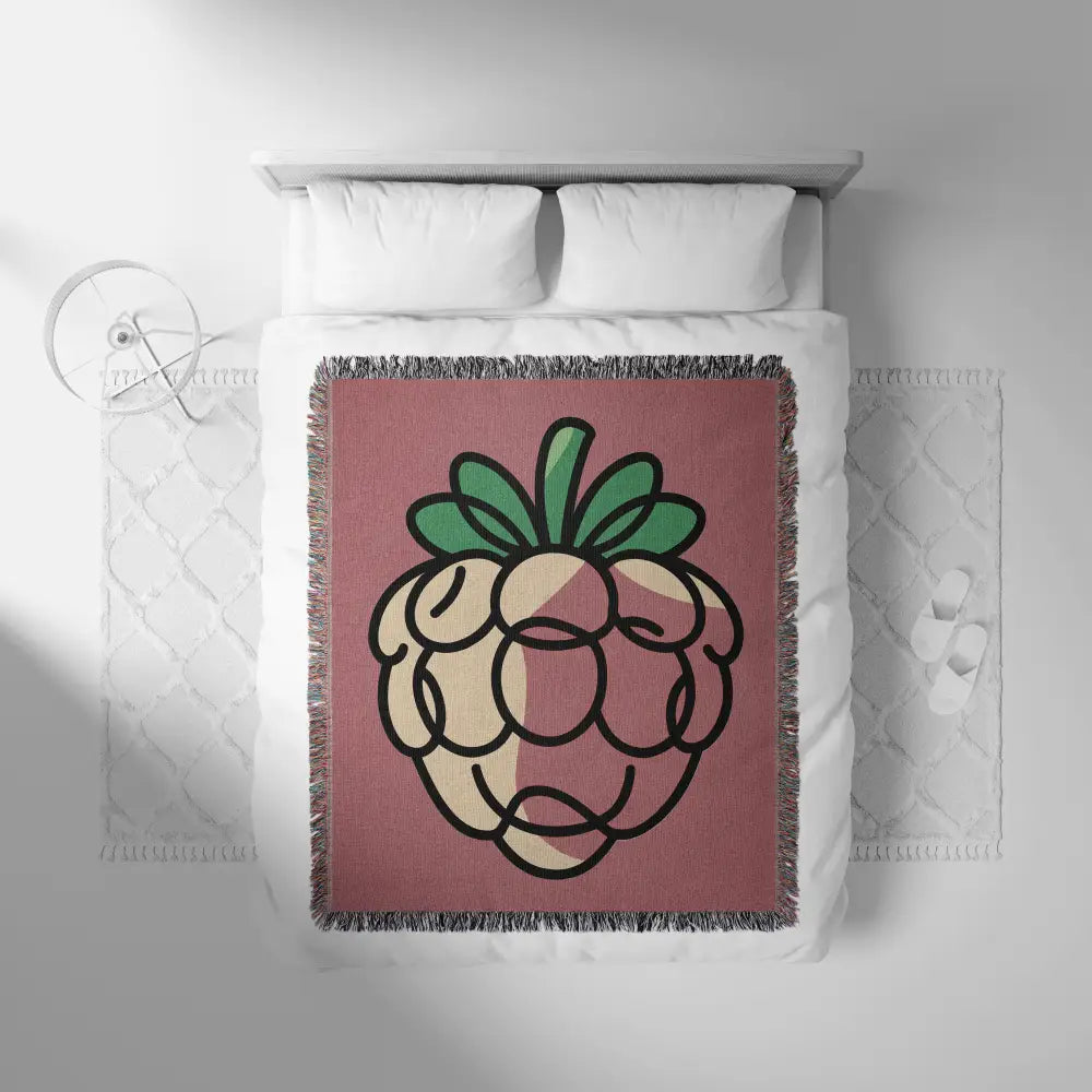 Raspberry Personalized Woven Blanket