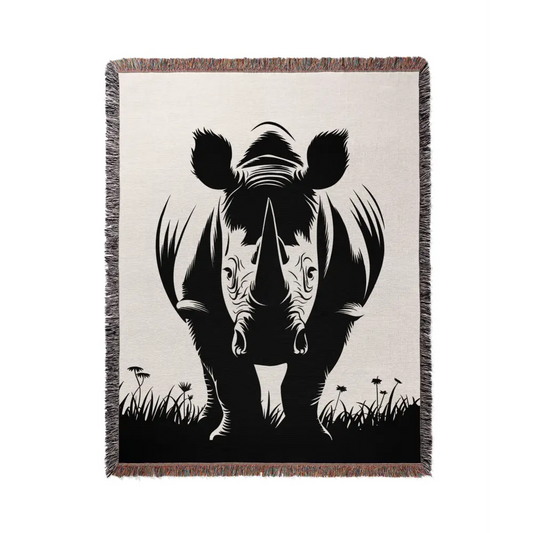 Rhino Power Personalized Woven Blanket