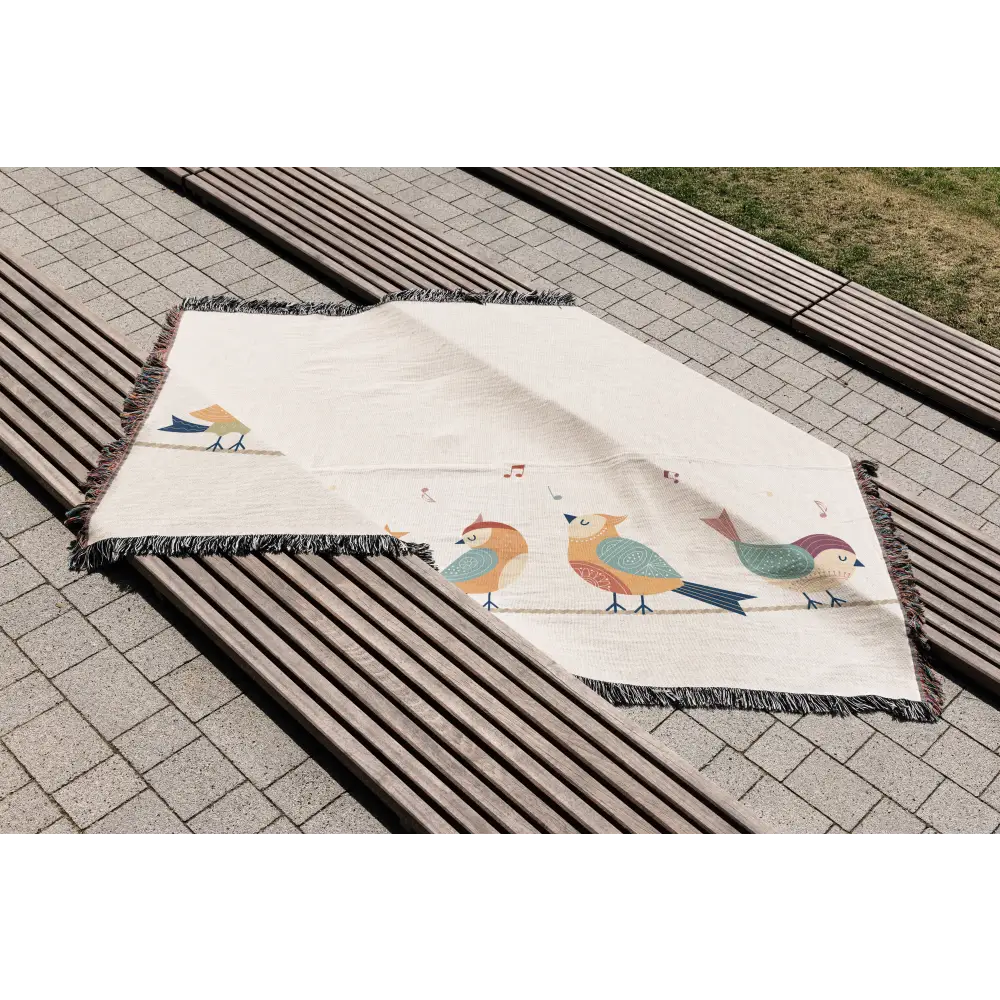 Singing Birds Personalized Woven Blanket