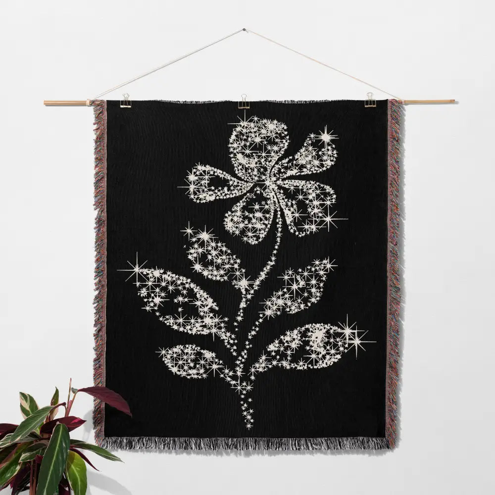 Starlight Flower Personalized Woven Blanket