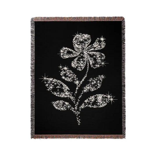 Starlight Flower Personalized Woven Blanket