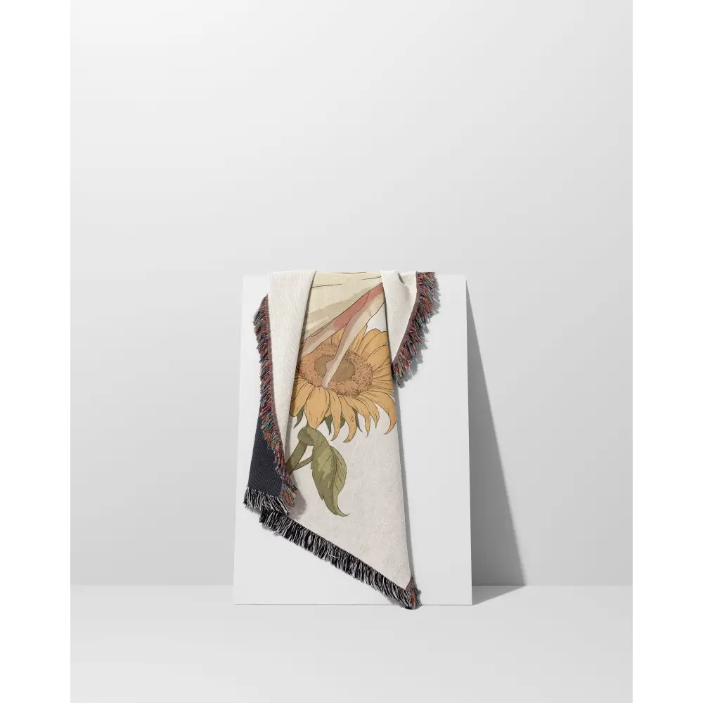 Sunflower Fairy Personalized Woven Blanket