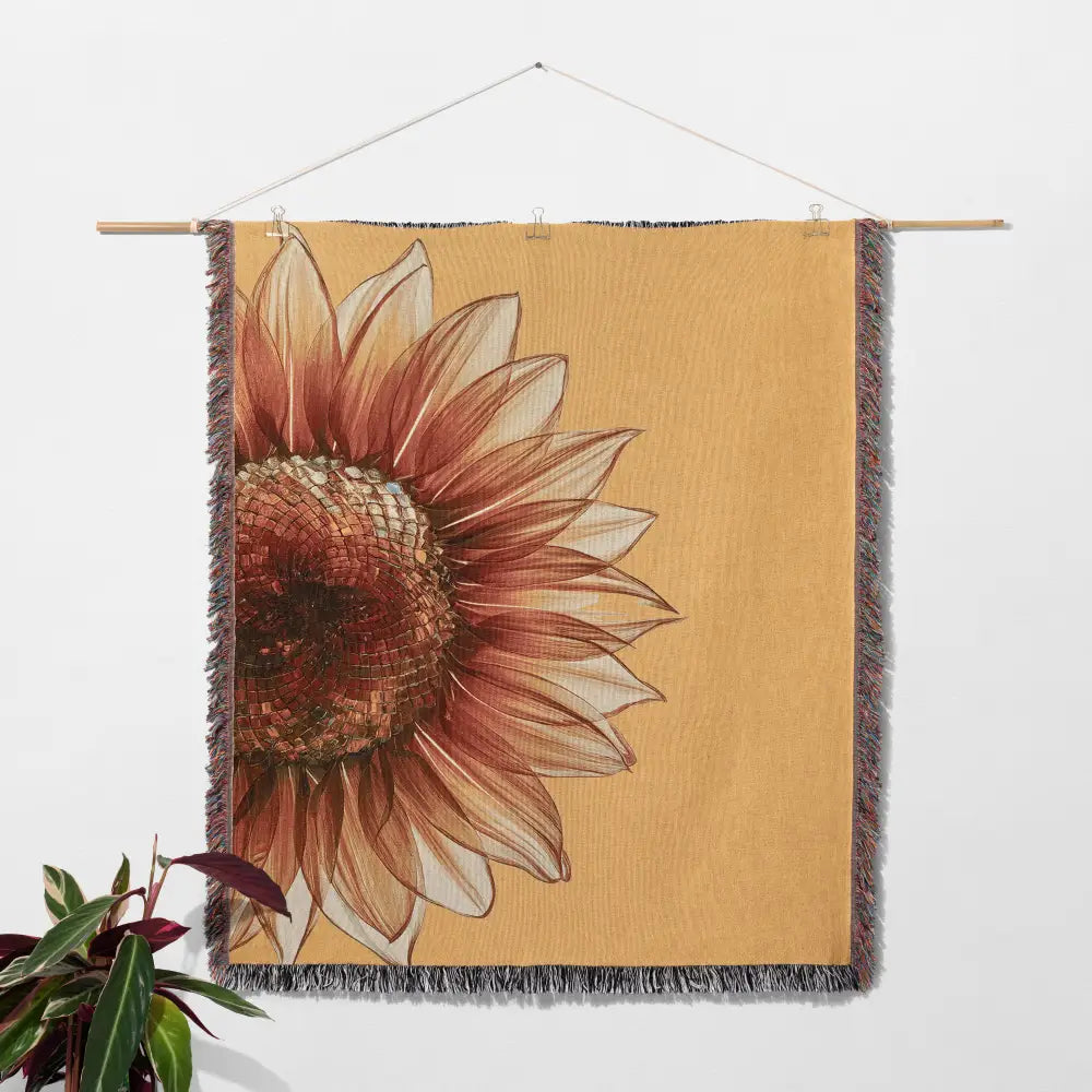 Sunflower Personalized Woven Blanket