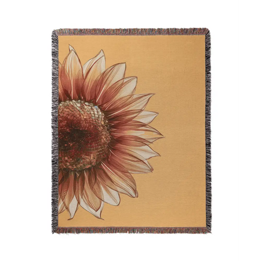 Sunflower Personalized Woven Blanket