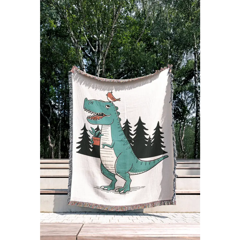 T-Rex Personalized Woven Blanket