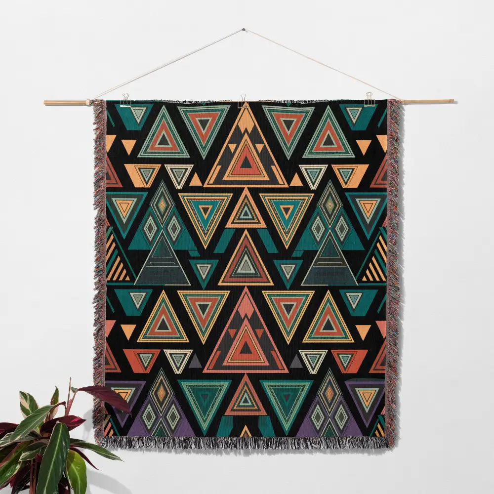 Triangles Personalized Woven Blanket