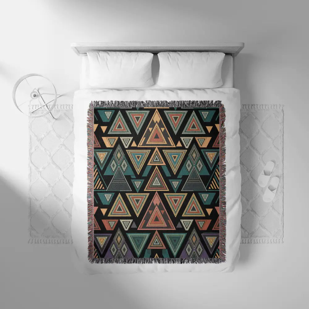 Triangles Personalized Woven Blanket