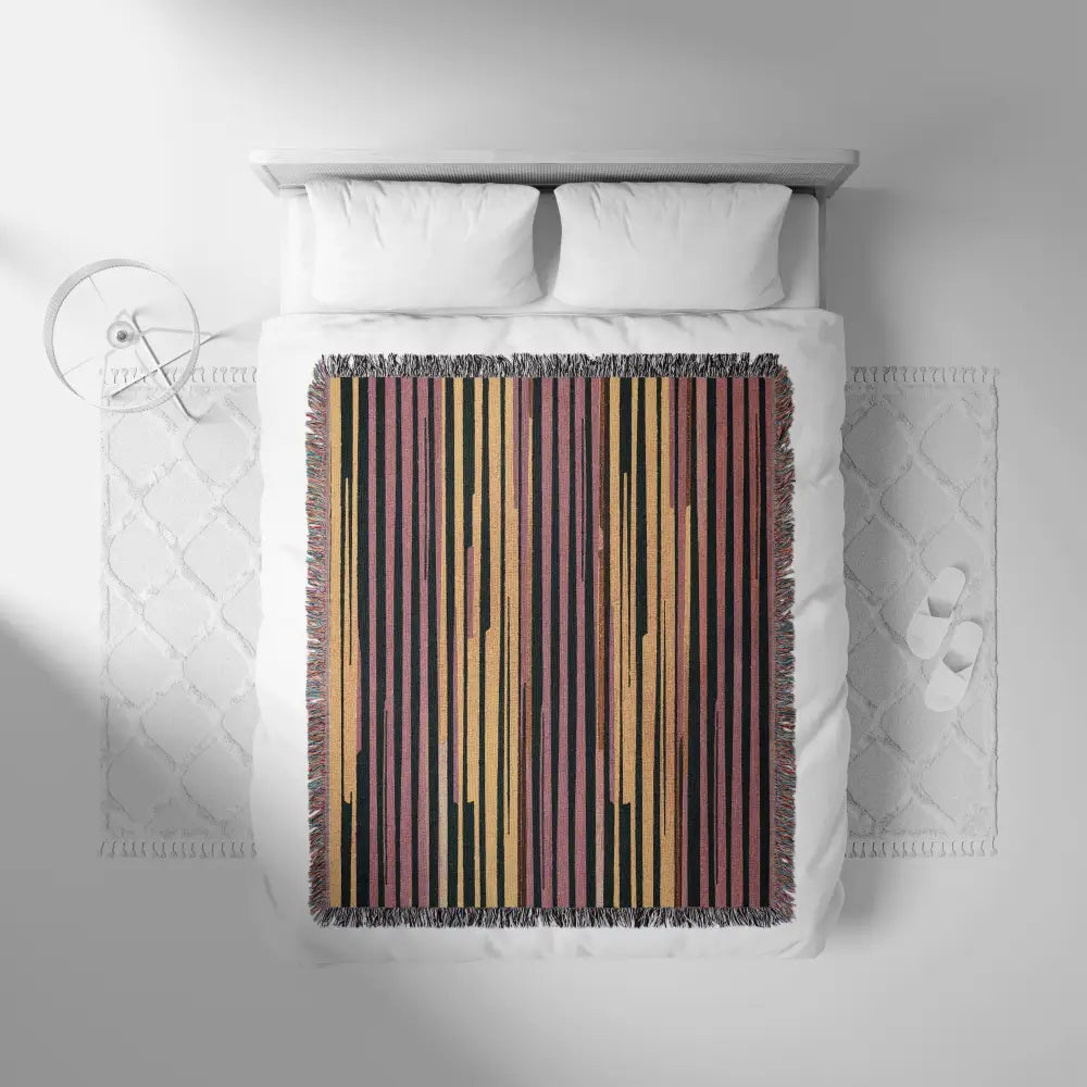 Vertical Strands Personalized Woven Blanket