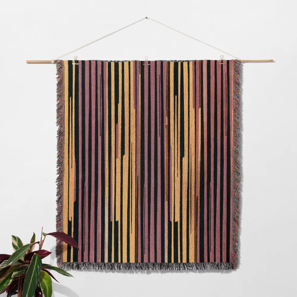 Vertical Strands Personalized Woven Blanket