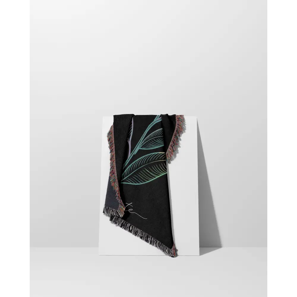 Vibrant Flower Personalized Woven Blanket