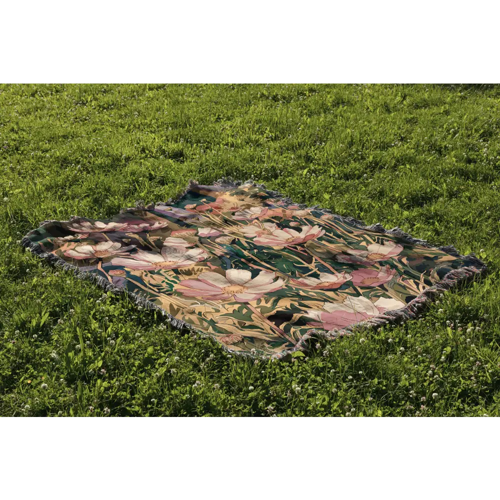 Wild Flowers MI Personalized Woven Blanket